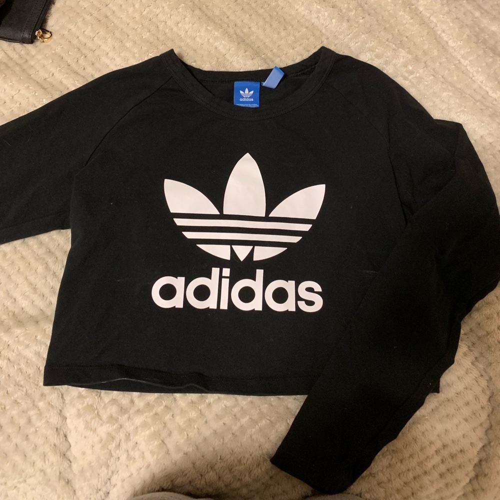 Adidas long sleeve crop top